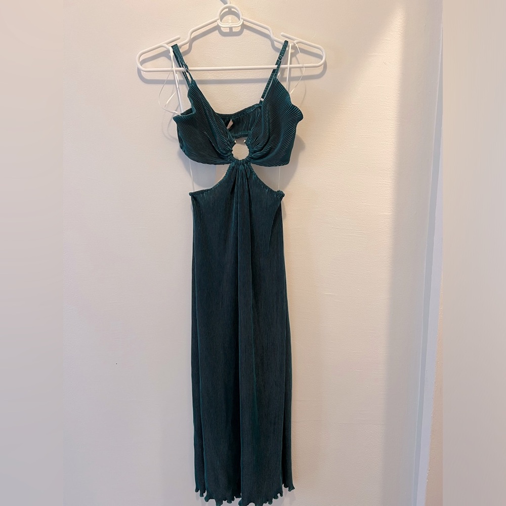 Teal backless dress - size 4 / small